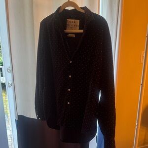 Frank & Eileen Black Shirt with White Dots